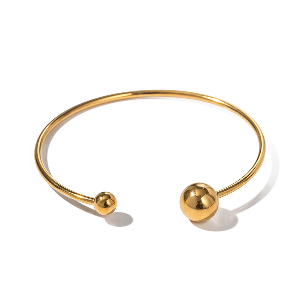 Kika Minimal Double Meteorite Bangle