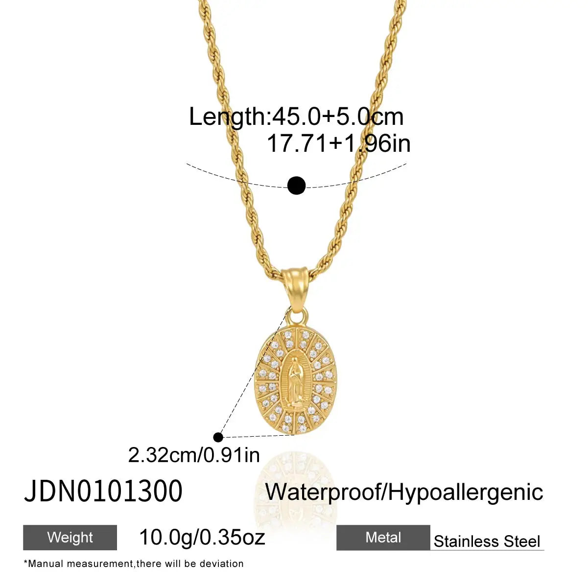 Kika Delicate White Zircon Relief Figure Pendant Sun Shaped Fried Dough Twists Chain Necklace