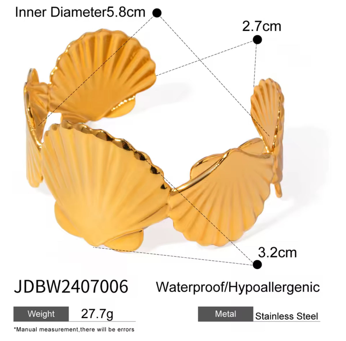 Kika Fashion Wide Face Bracelet