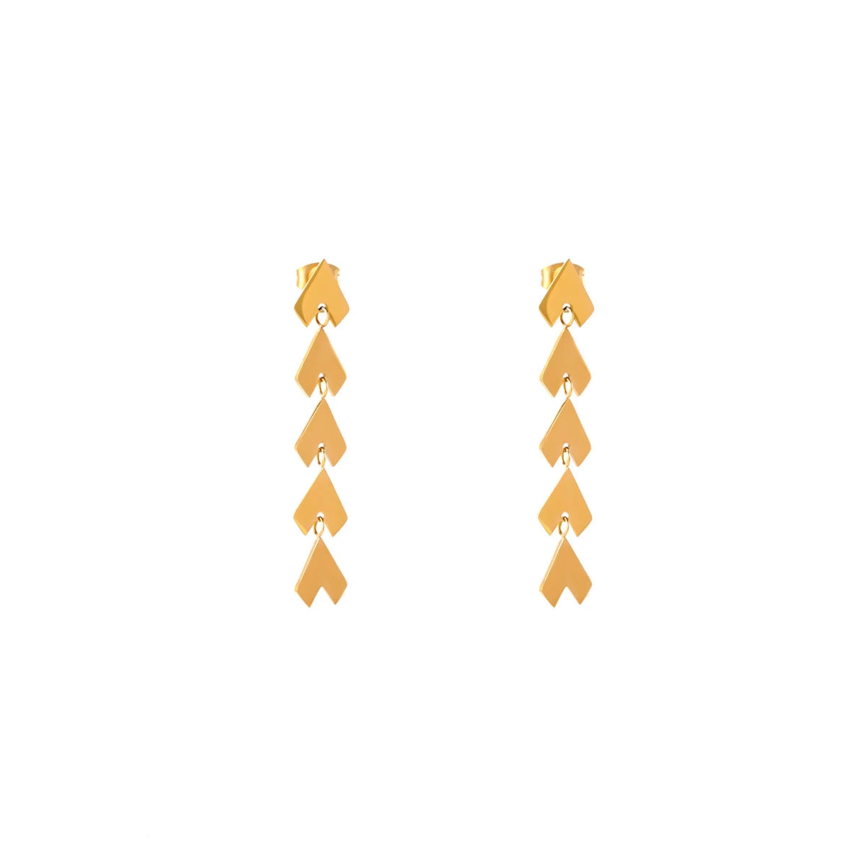 Kika Timeless Easygoing Arrowhead Motifs Tassel Hanging Earrings