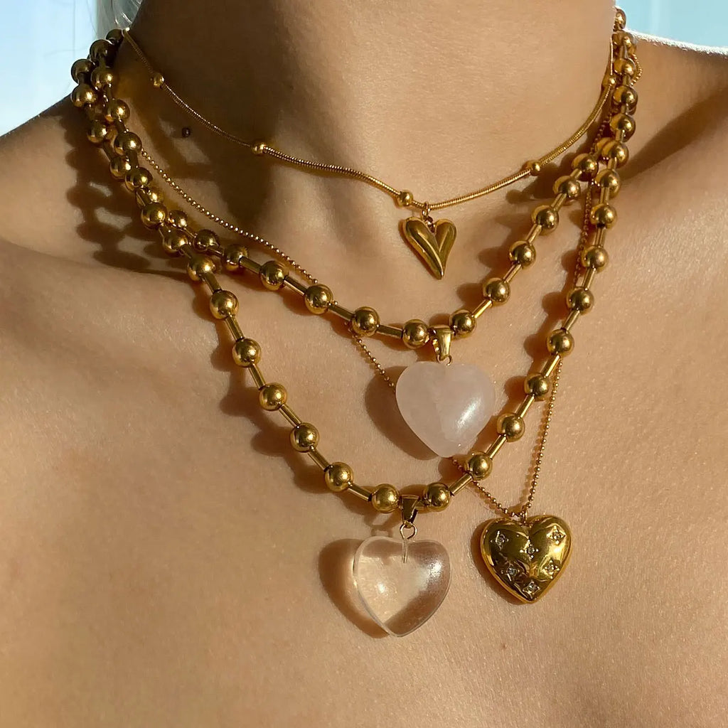 Romantic Heart Pendant Necklace
