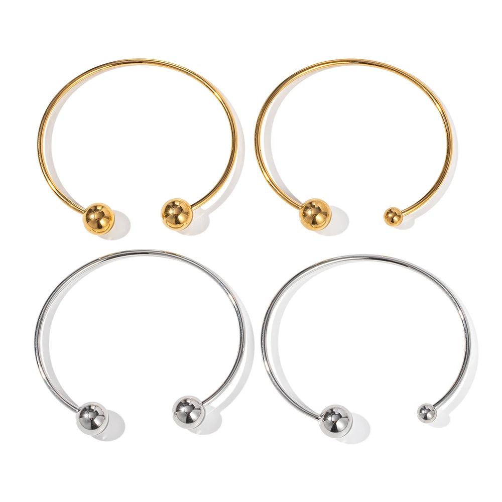 Kika Minimal Double Meteorite Bangle