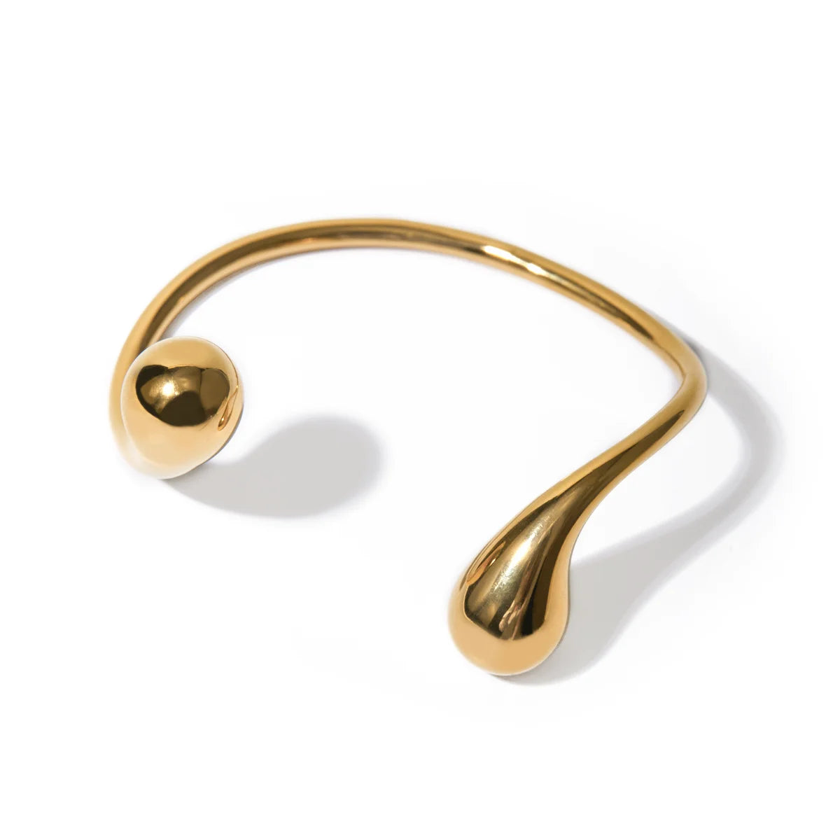 KIKA Waterproof 18K Gold Plated Stainless Steel Drop Cuff Bracelet Statement Fashion Personality Charm Jewelry Women bracelet