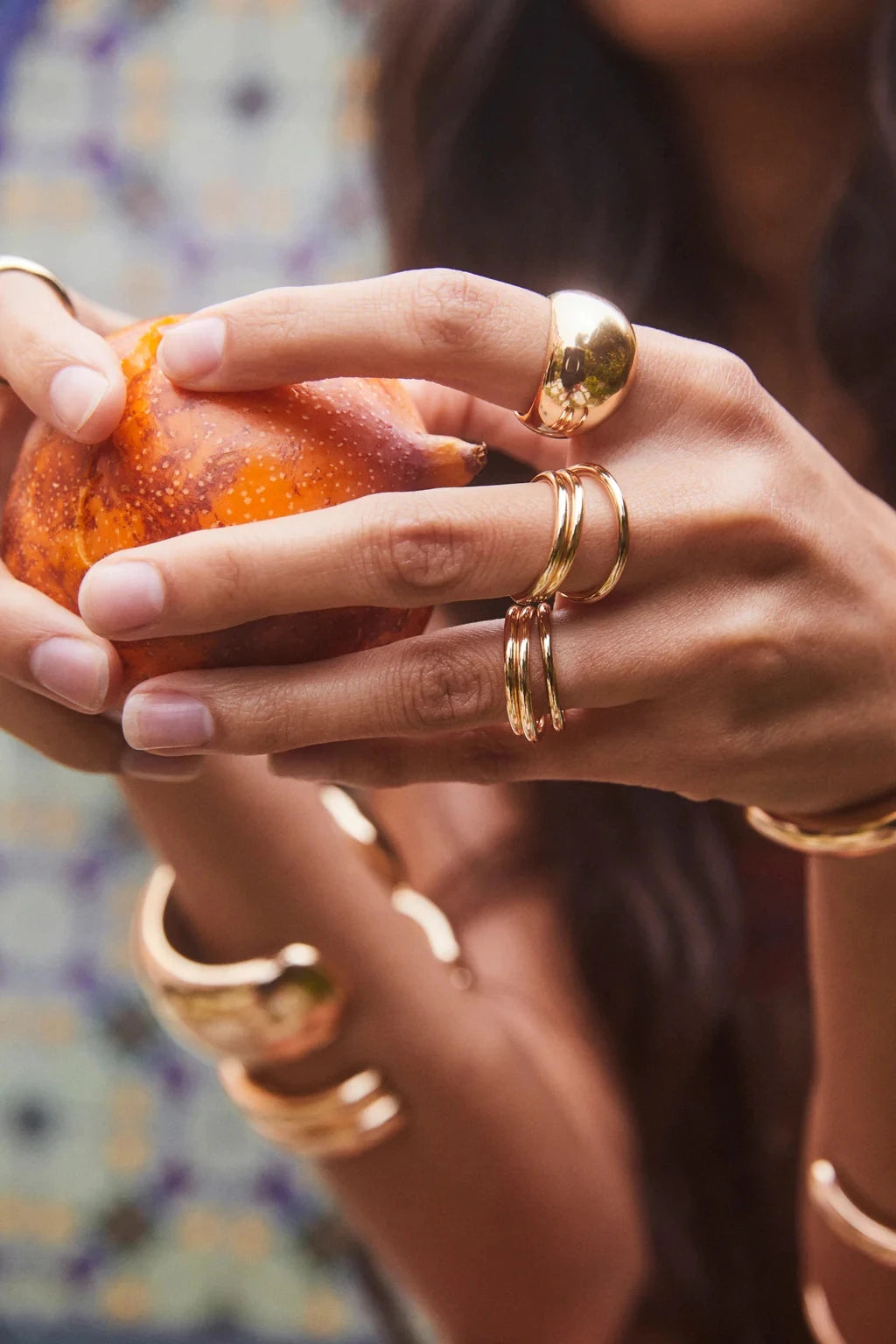 Kika Smooth Domed Design Bold And Lightweight Chunky Rings