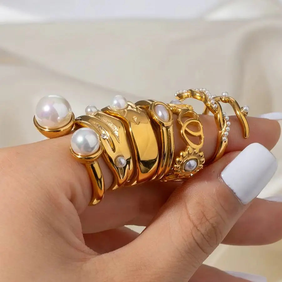 Kika Dainty Stacking Pearl Ring
