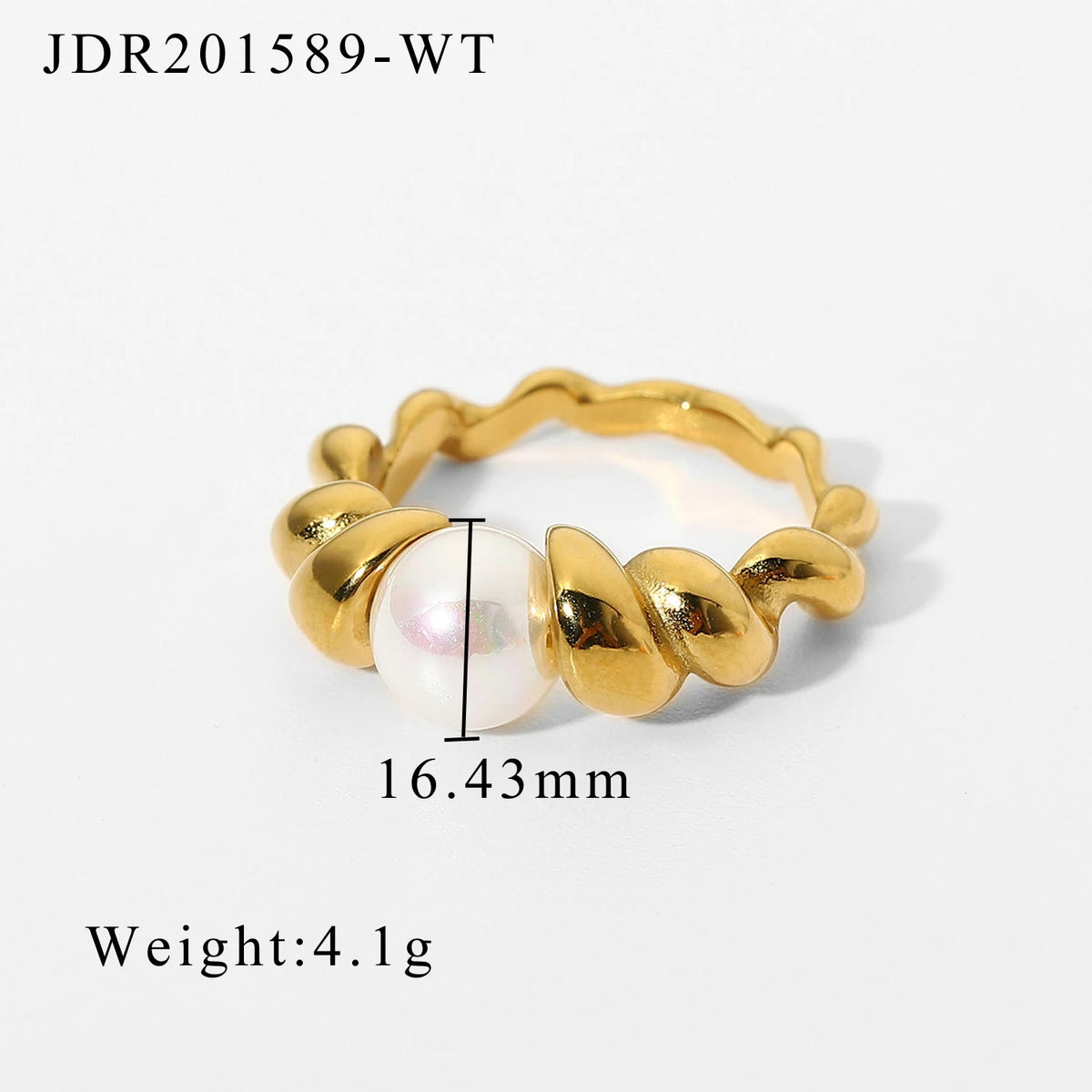 Zircon High Polished Geometric Round Chunky  Rings