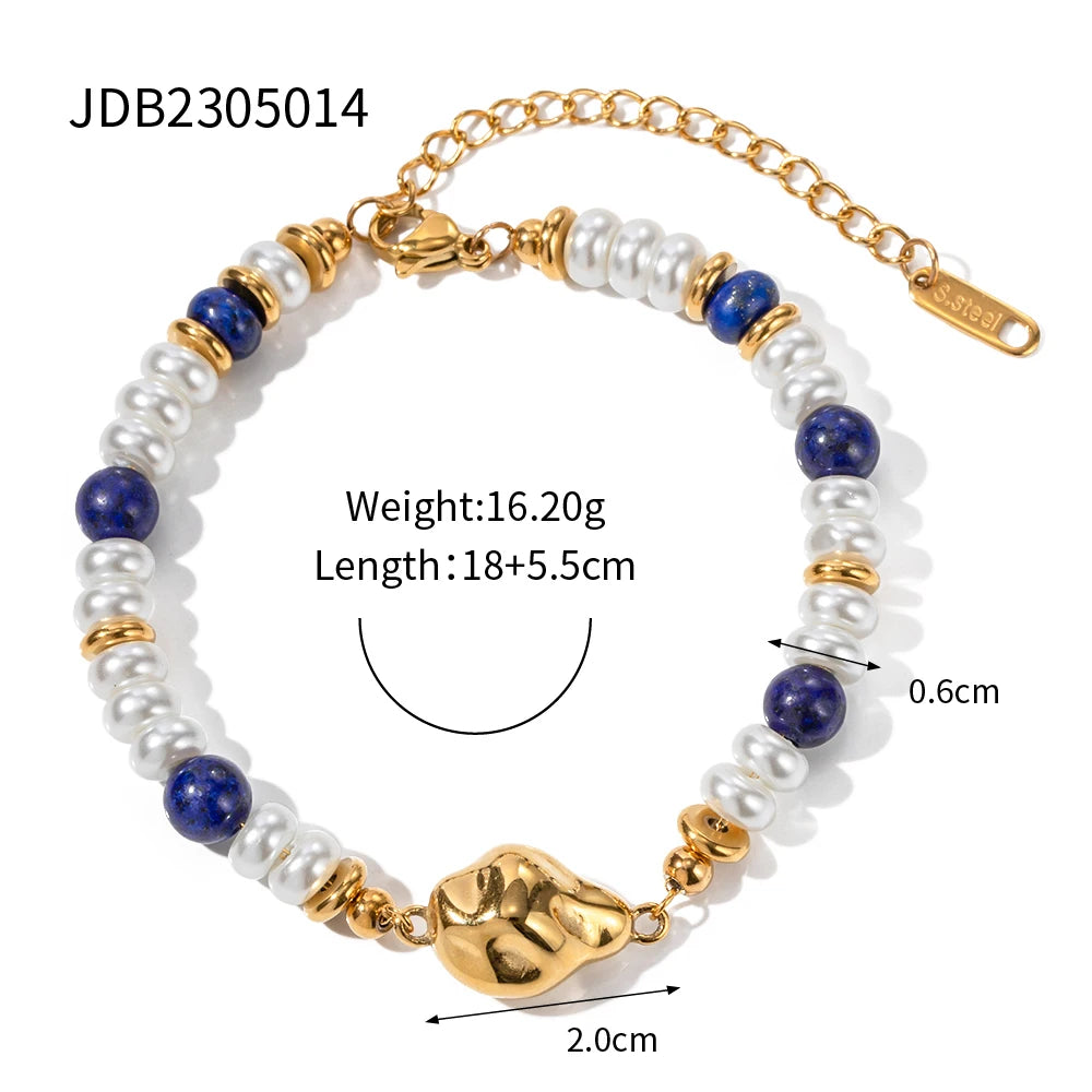 Kika Stainless Steel Bead Chain Bangle Bracelet Waterproof