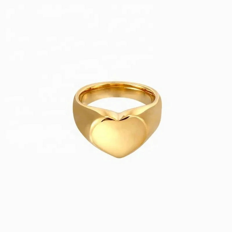 Kika Cubic Zirconia Cross Ring Stainless Steel  18 K PVD Plated Finger Ring