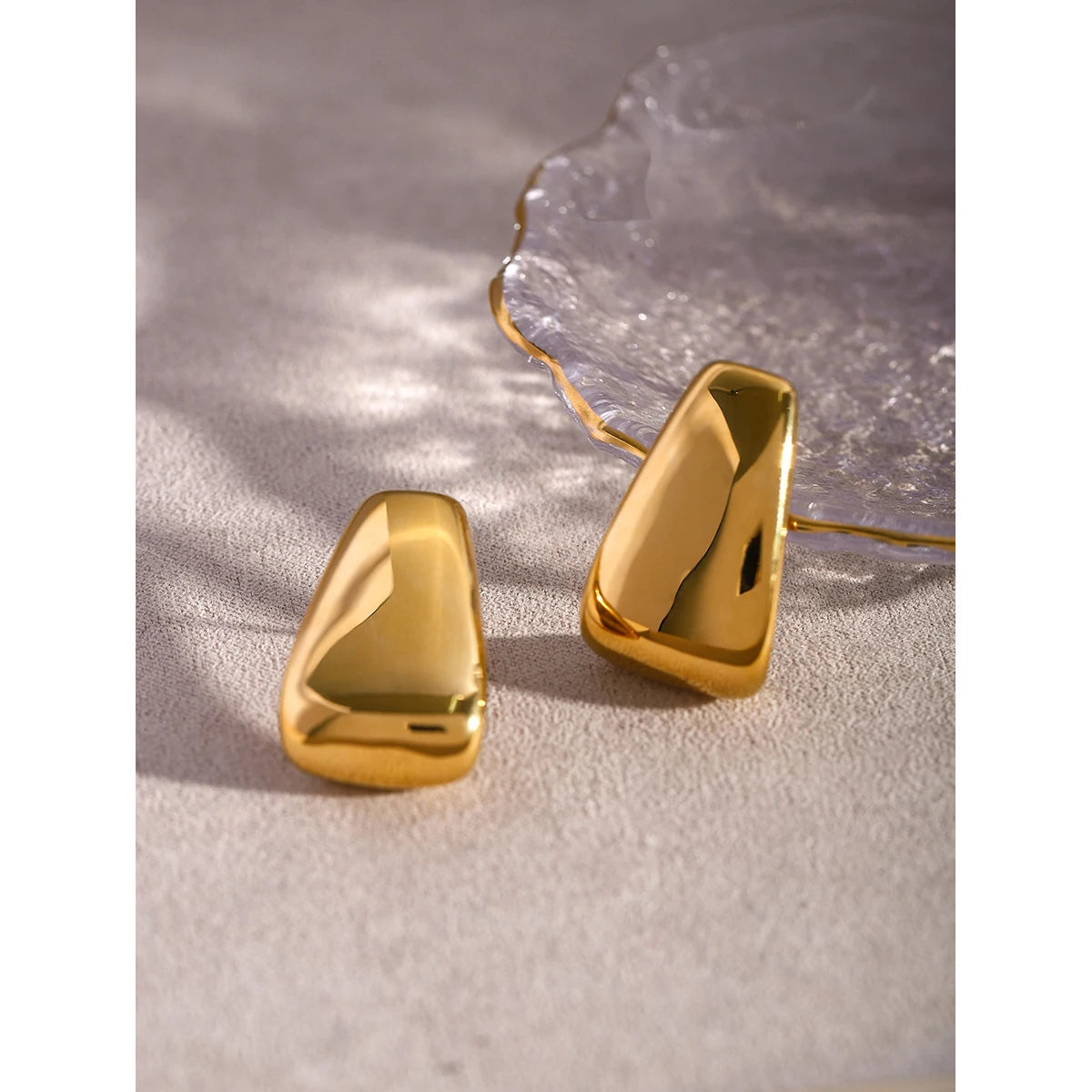 Glossy Smooth Unusual Earrings