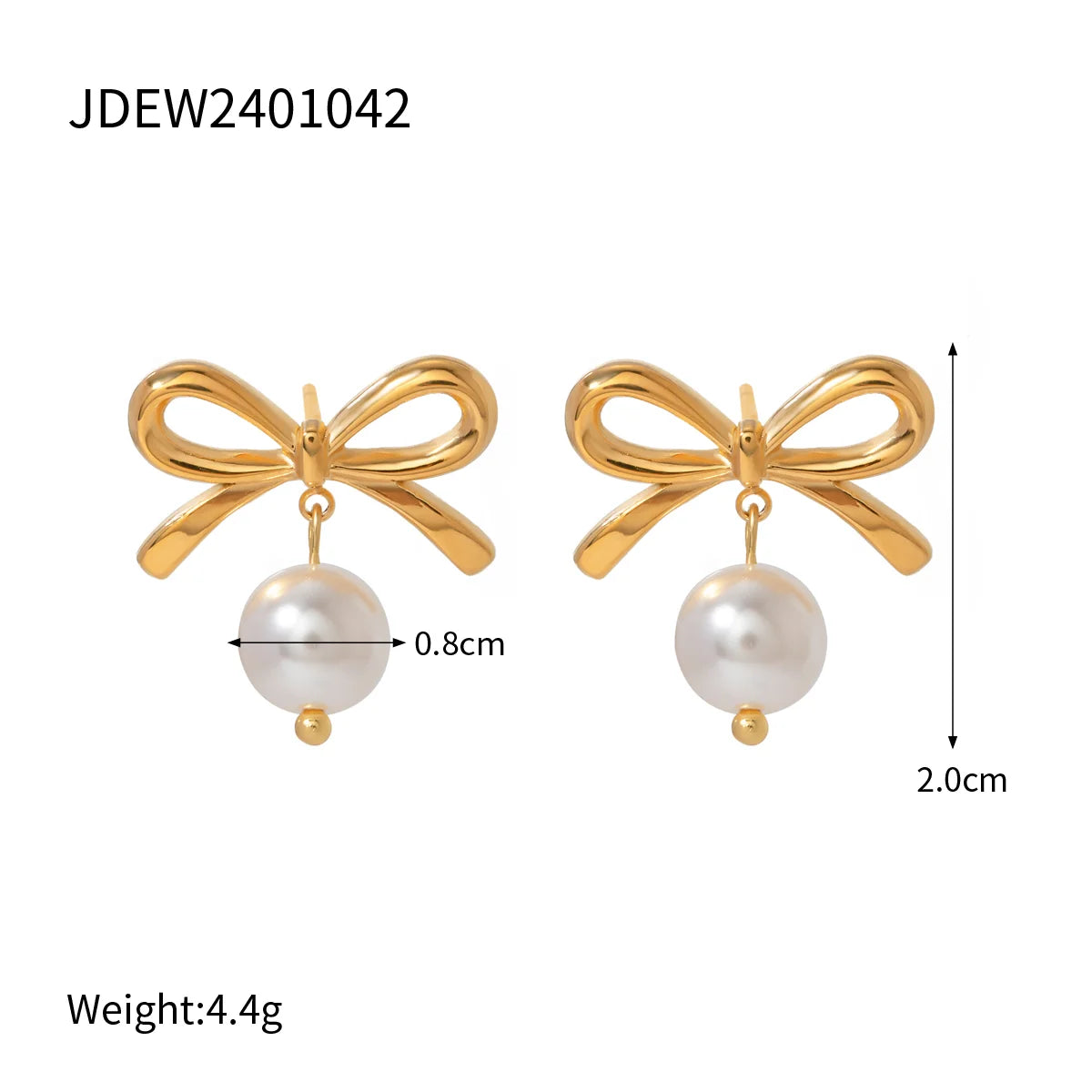 KIKA 316L Stainless Steel 316L Natural Pearl Hoop Earrings Trendy Metalic Golden Geometric