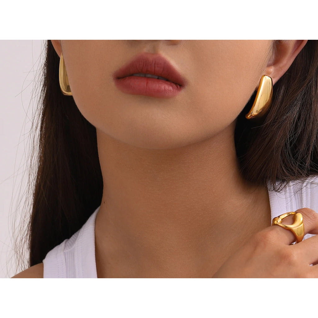 Glossy Smooth Unusual Earrings