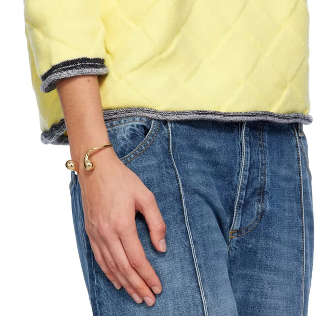 KIKA Waterproof 18K Gold Plated Stainless Steel Drop Cuff Bracelet Statement Fashion Personality Charm Jewelry Women bracelet