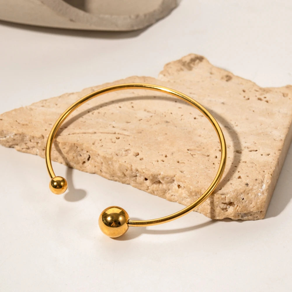 Kika Minimal Double Meteorite Bangle
