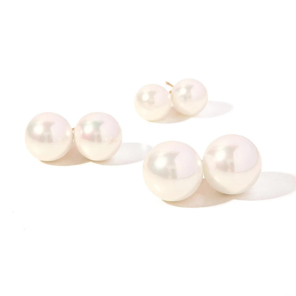 KIKA High Quality Imitation Pearls Drop Stainless Steel 316L Golden