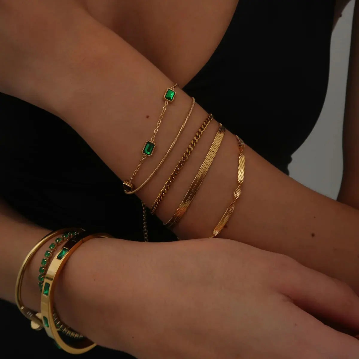 Kika Double Layered Chain Bracelet