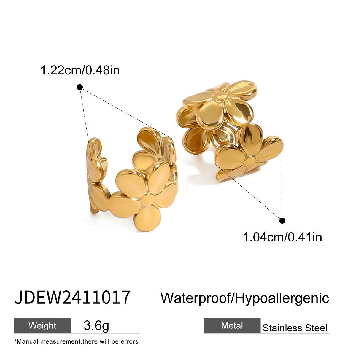 Stainless Steel  Tome Triple Ear Cuff