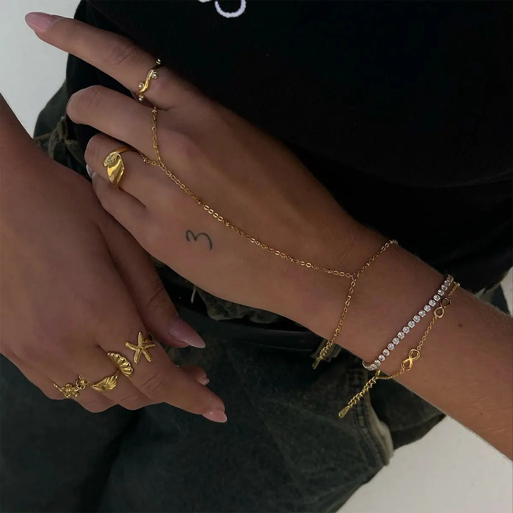 Kika Double Layered Chain Bracelet