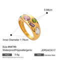 KIKA Casual Style Stainless Steel Delicate Cubic Zirconia Fashion Shiny Ring for Women High Quality Temperament Premium Jewelr