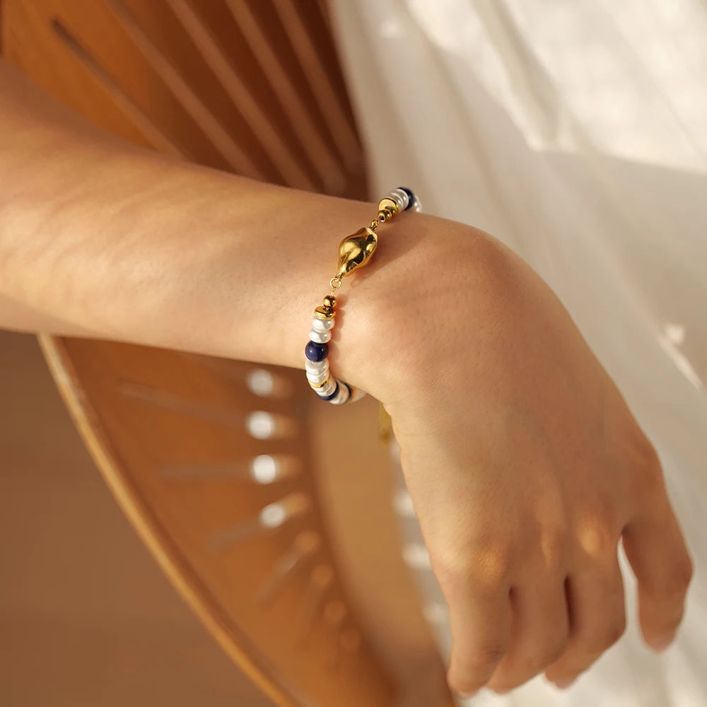 Kika Stainless Steel Bead Chain Bangle Bracelet Waterproof