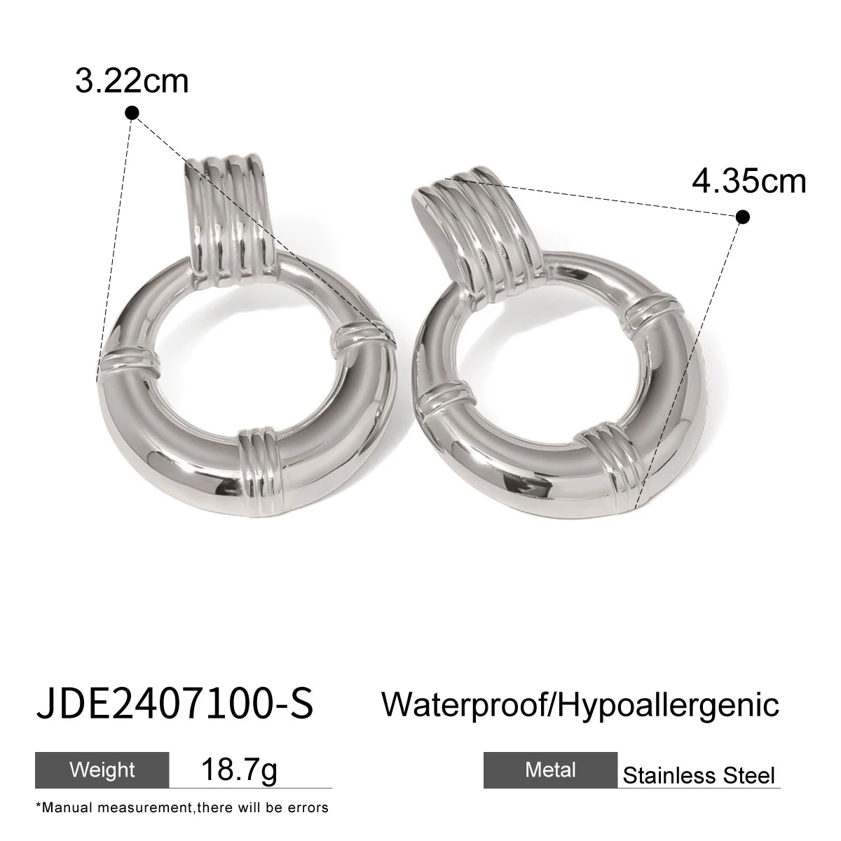 Striped Hollow Earrings Texture C