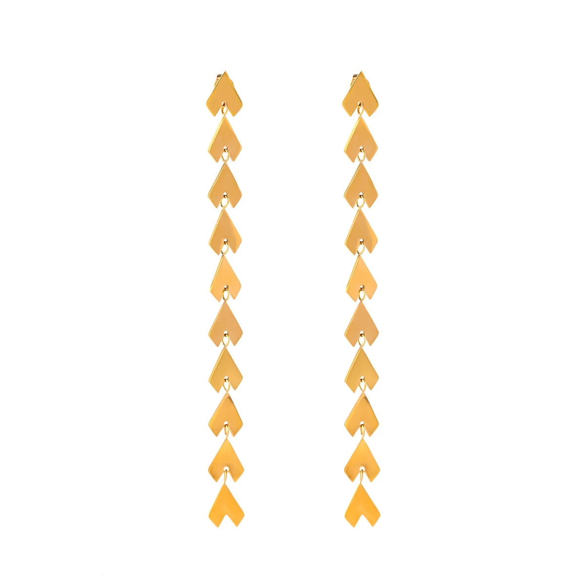 Kika Timeless Easygoing Arrowhead Motifs Tassel Hanging Earrings