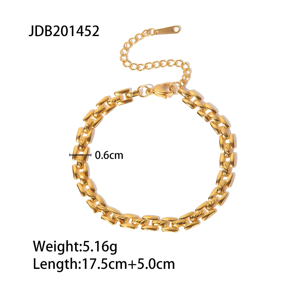 Kika Stainless Steel Bead Chain Bangle Bracelet Waterproof
