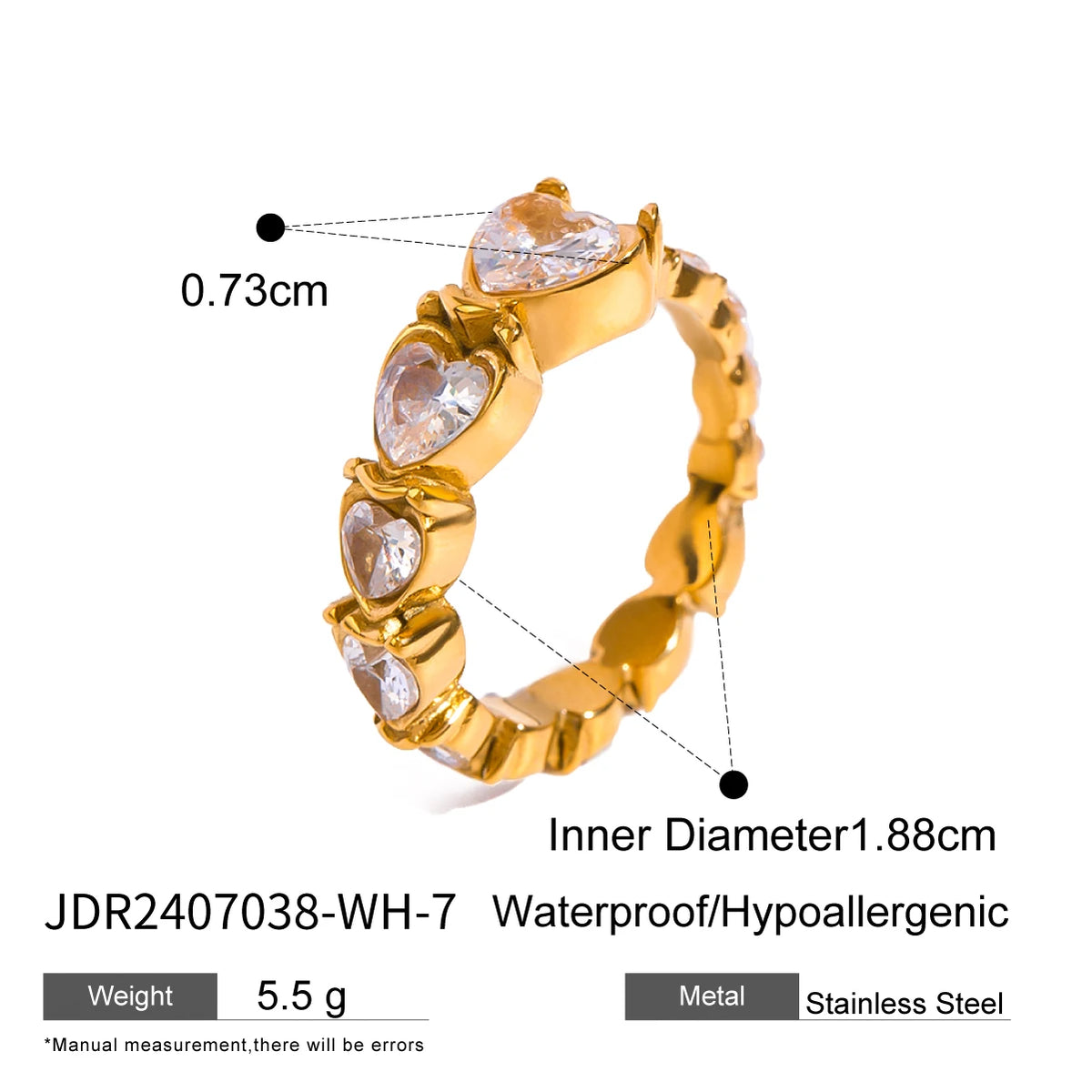 Zircon High Polished Geometric Round Chunky  Rings
