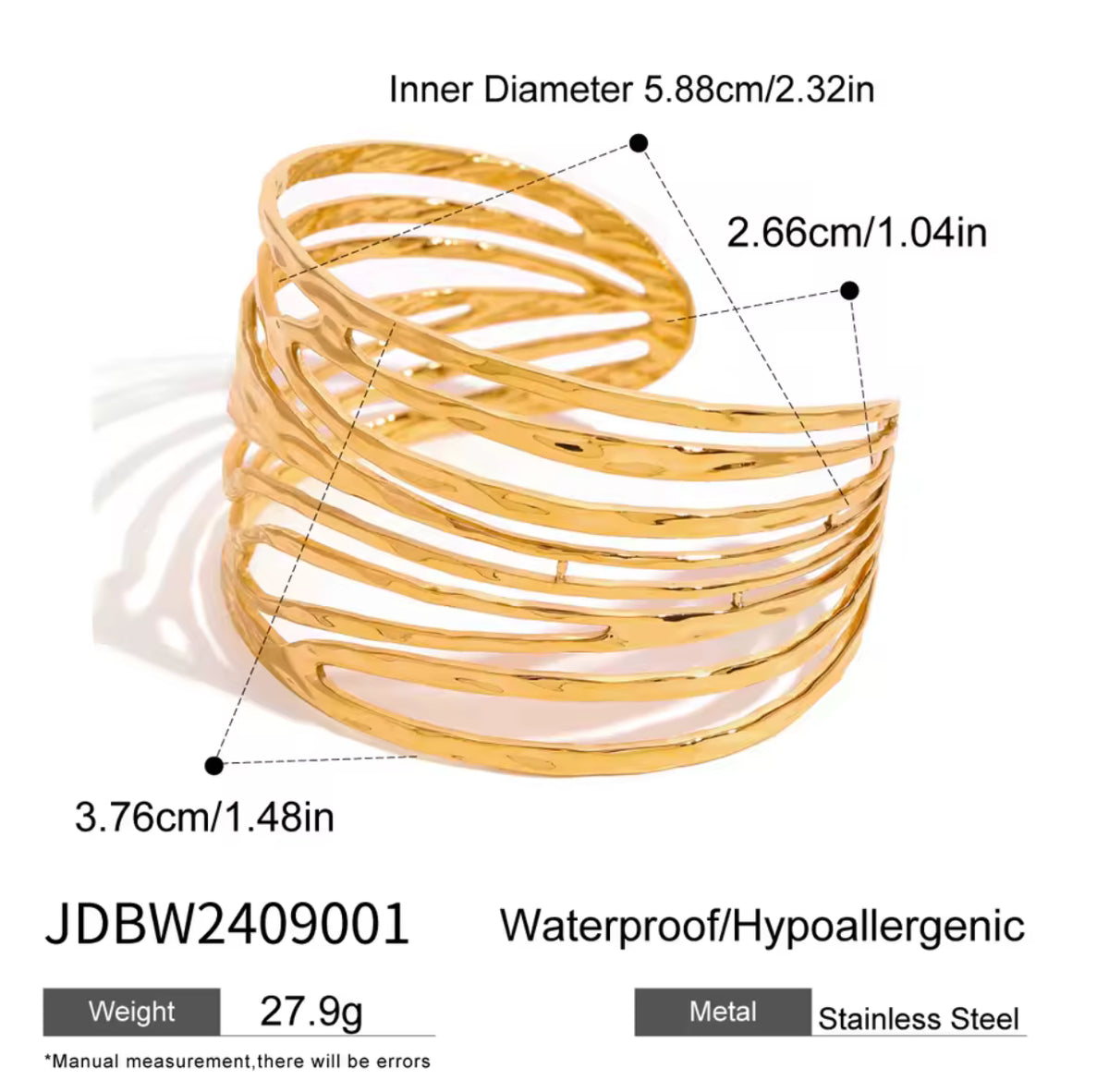 Kika Fashion Wide Face Bracelet