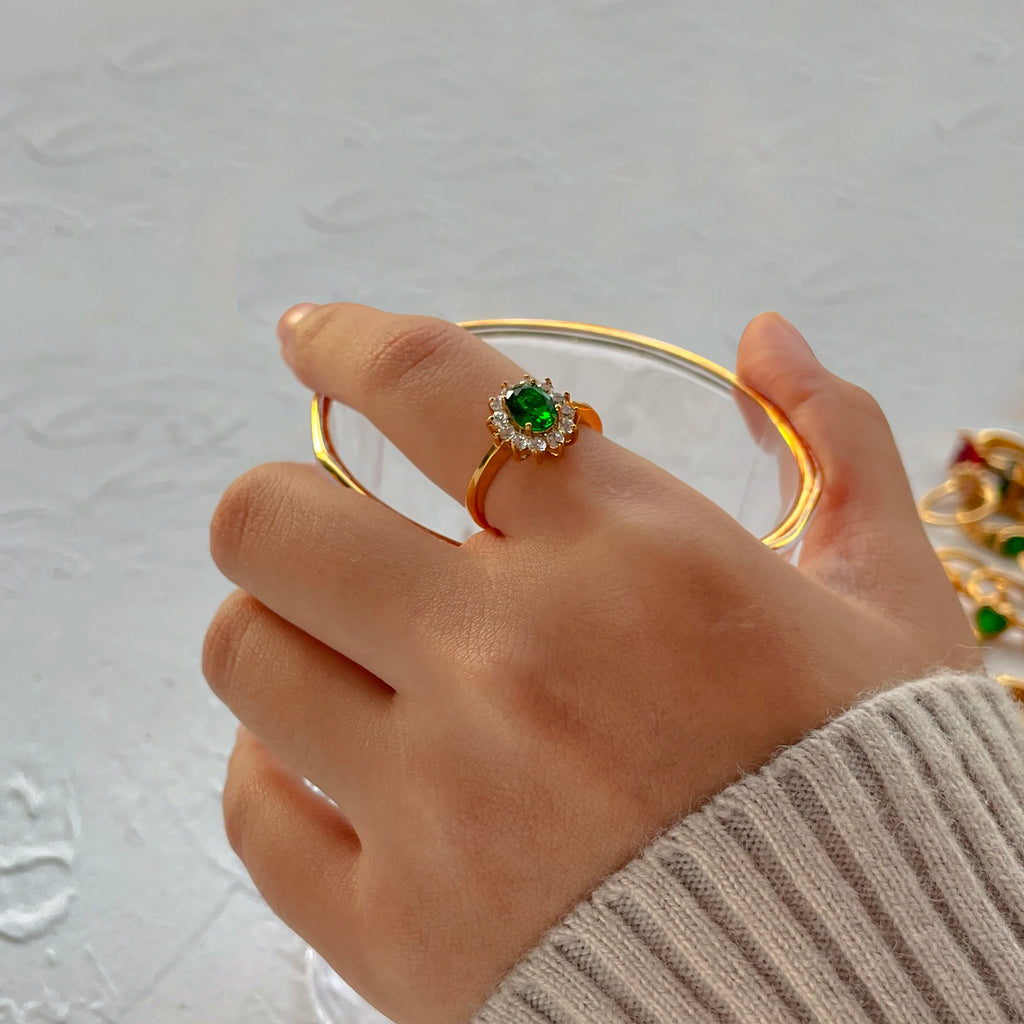 KIKA Chunky Sleek 18K Gold PVD Plated Over Stainless Steel 316L Elysian Ring Waterproof And Tarnish Resistant