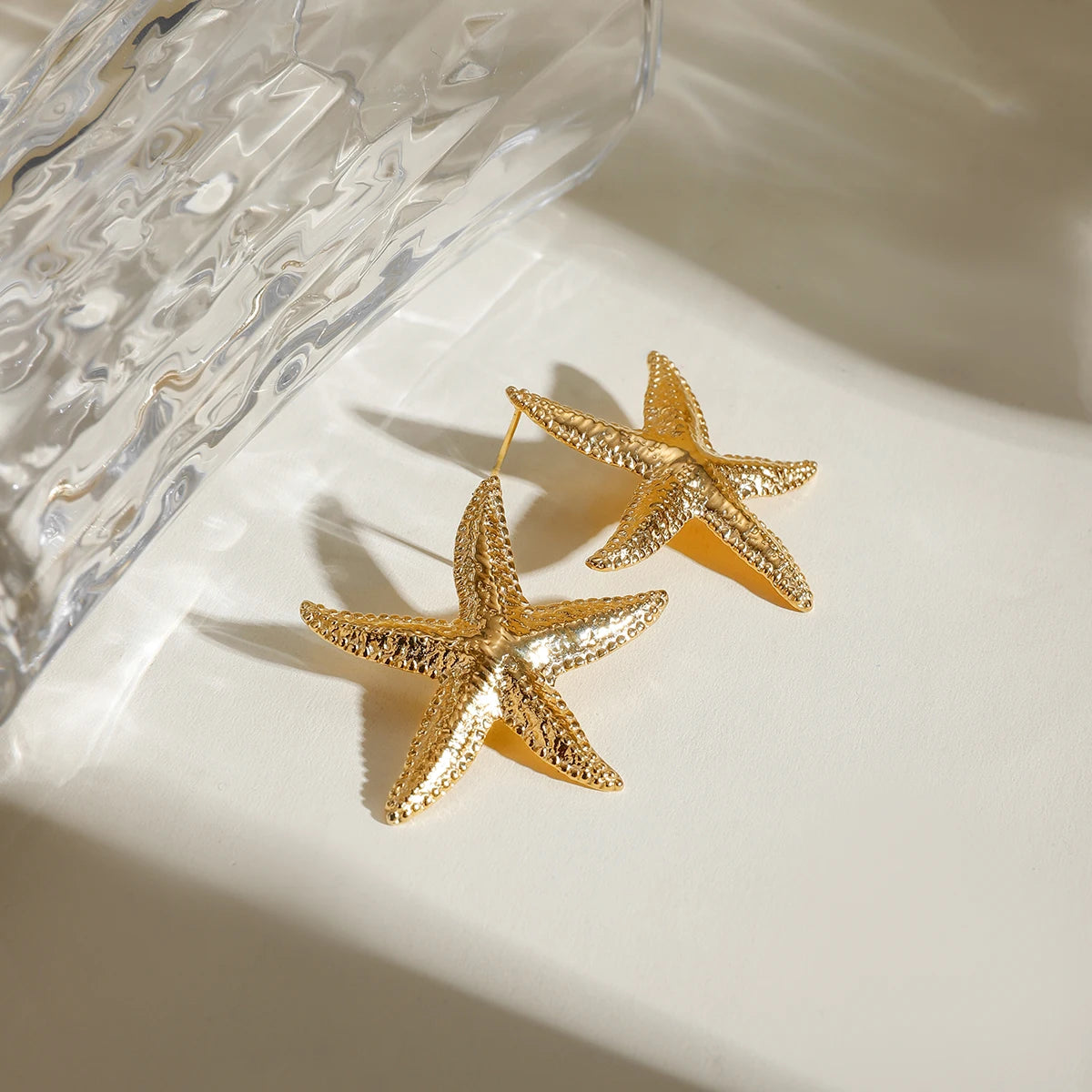 Textured Starfish Earrings