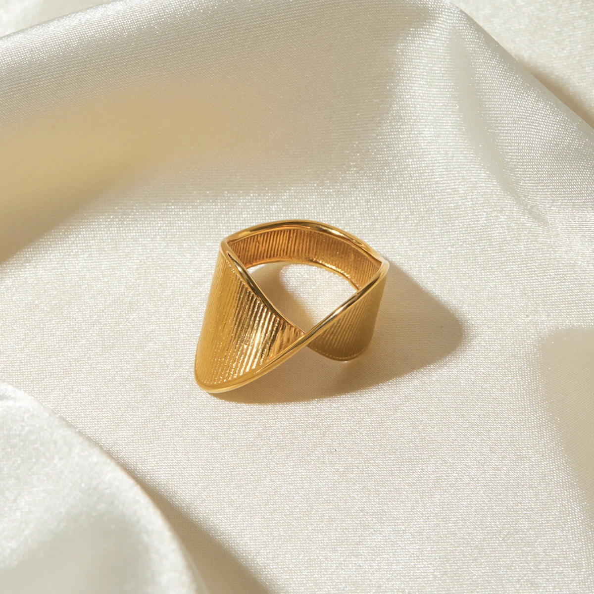 KIKA316L Stainless Steel Irregular Ring Statement Metal Golden Finger Geometric Ring Minimalist Jewelry Bijoux Femme New