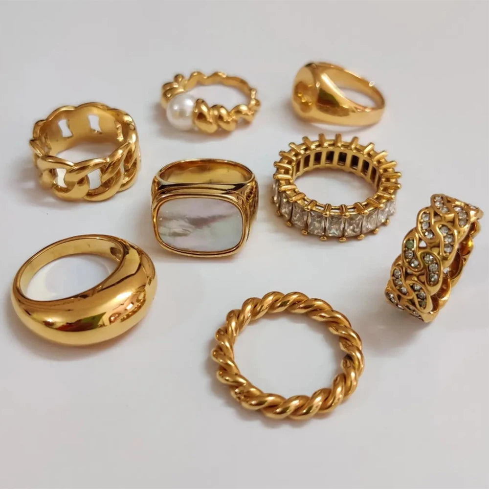 Kika Inlaid Shell Ring