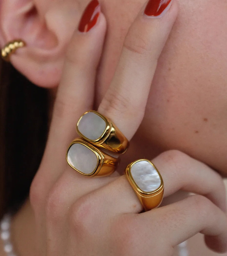 Freshwater Pearl Zircon Ring