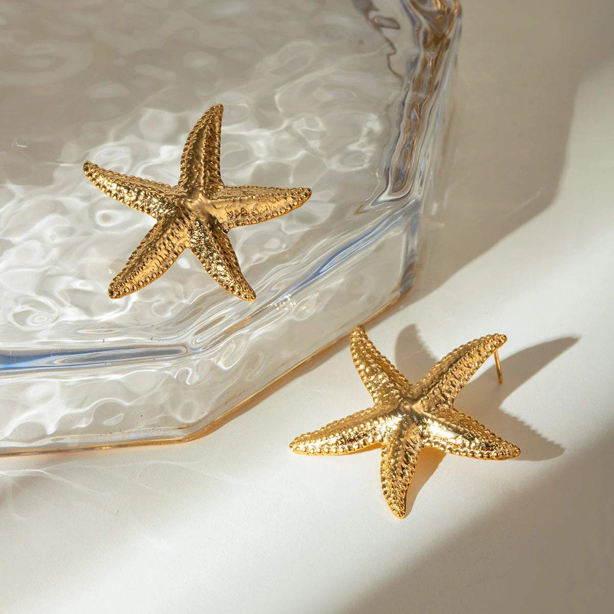 Textured Starfish Earrings