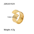 18K Gold Plated Adjustable Stainless Steel Ring
