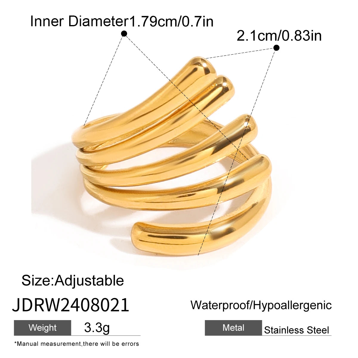 Asymmetric Open Ring Line Adjustable