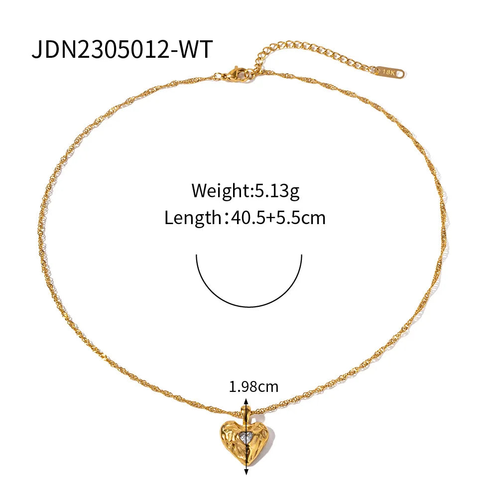 Romantic Heart Pendant Necklace