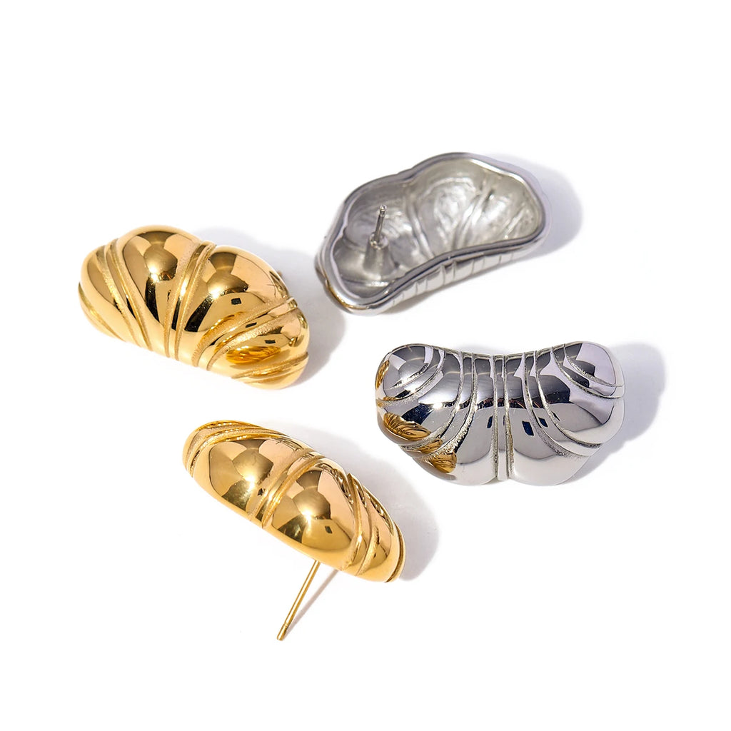 Chic Comfortable Metal Croissant Earrings