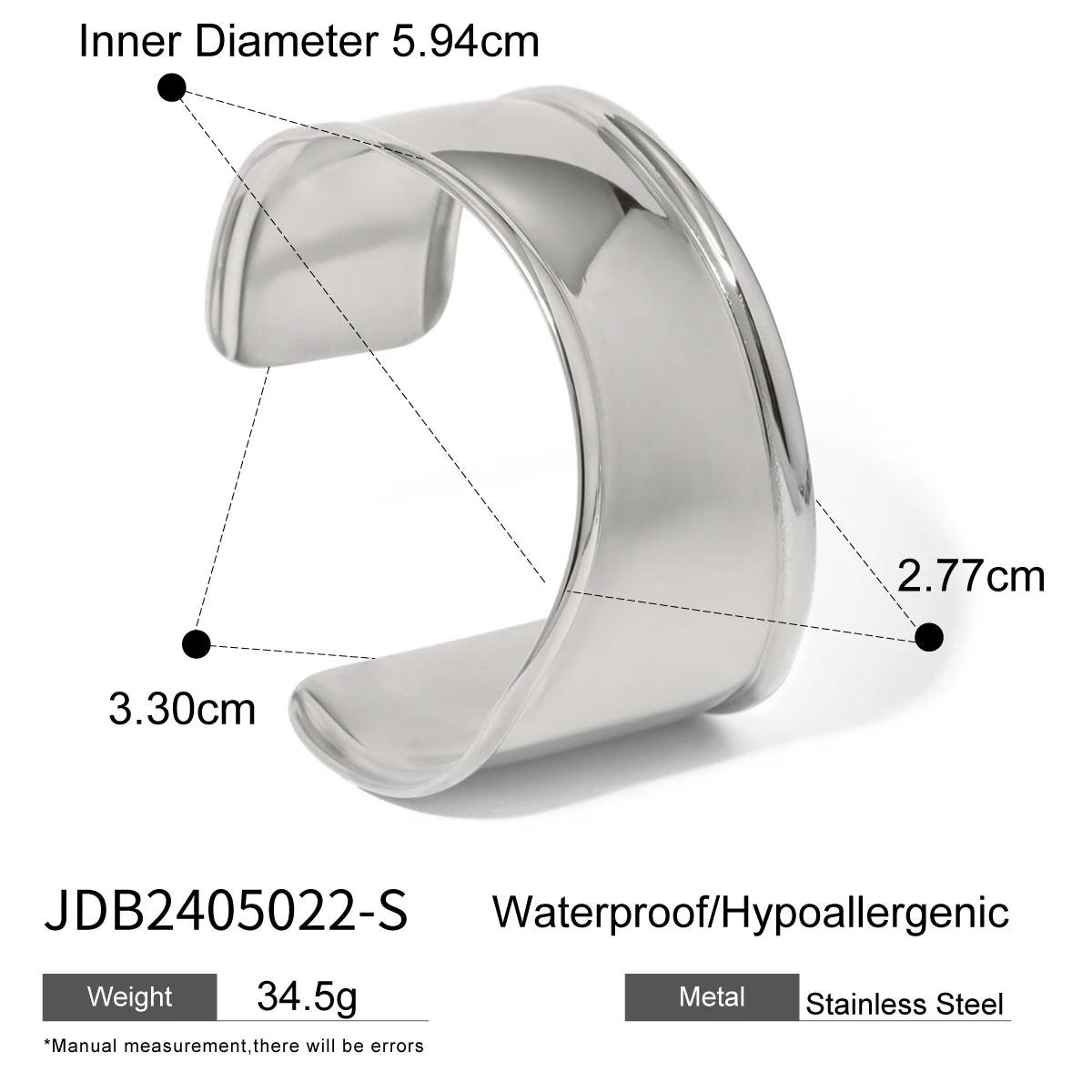 Plated Spring Geometry Titanium Steel Bracelet
