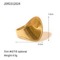 KIKA316L Stainless Steel Irregular Ring Statement Metal Golden Finger Geometric Ring Minimalist Jewelry Bijoux Femme New
