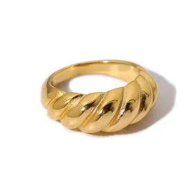 Zircon High Polished Geometric Round Chunky  Rings