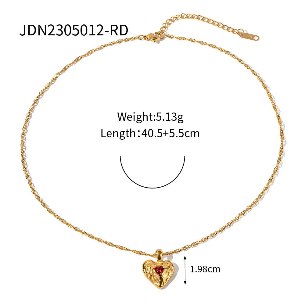 Romantic Heart Pendant Necklace