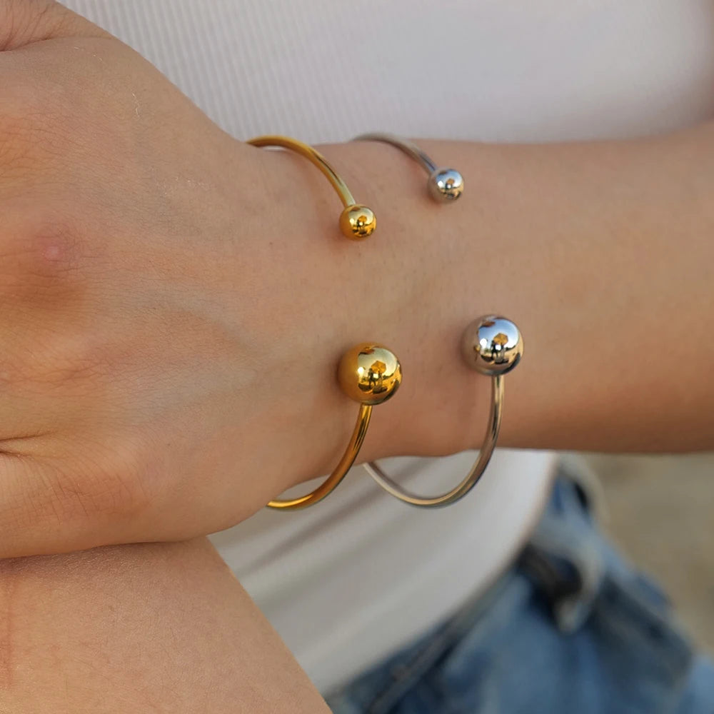 Kika Minimal Double Meteorite Bangle