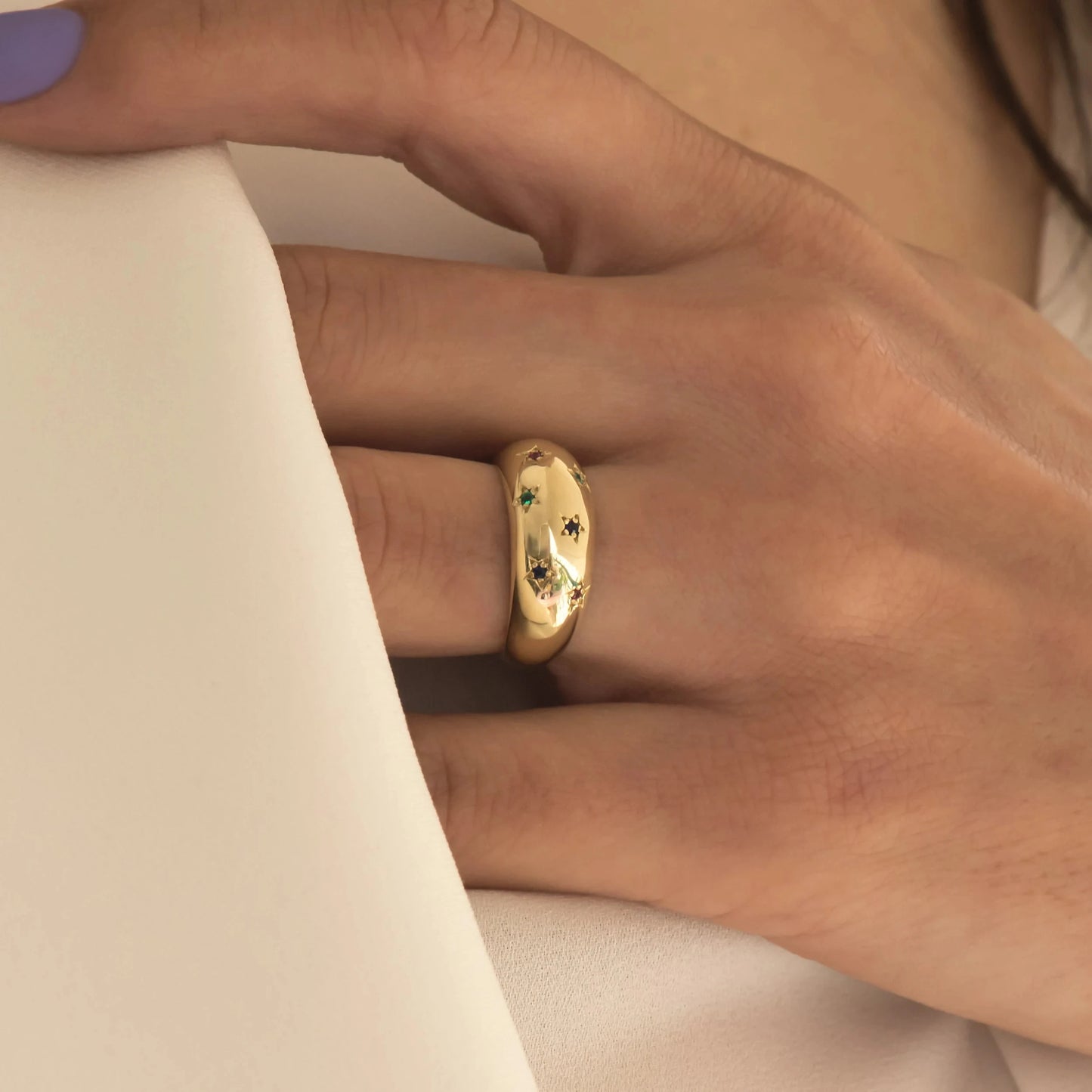 Freshwater Pearl Zircon Ring