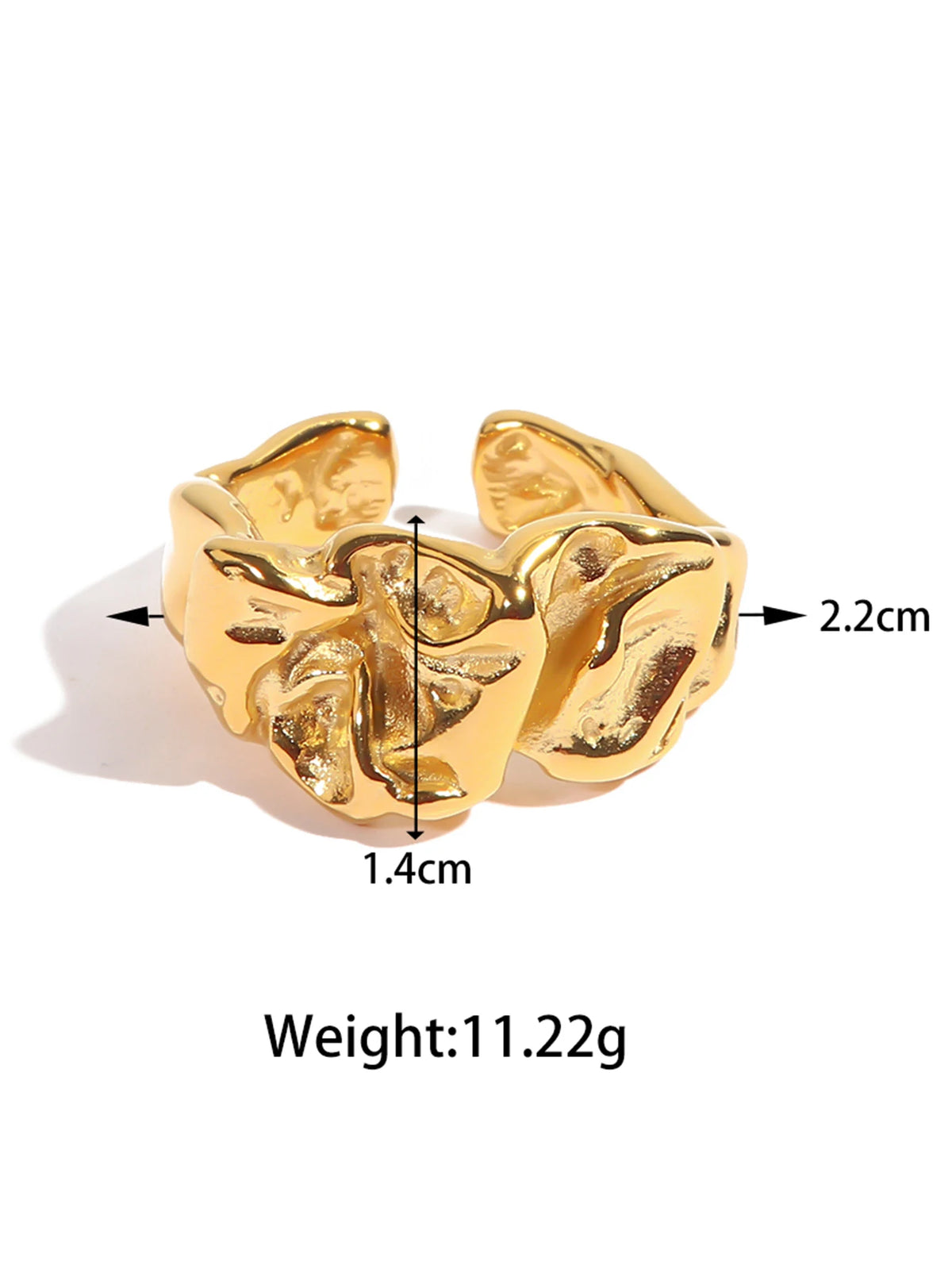 KIKA Vintage Stainless Steel Unique Heart Shaped Ring Twist Design Waterproof Charm Ring for Women Statement Fashion Jewelry
