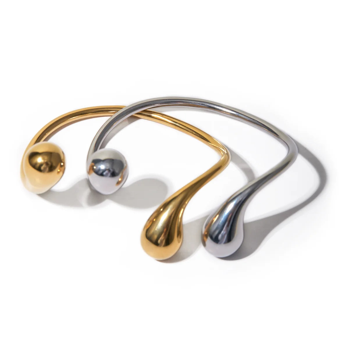 KIKA Waterproof 18K Gold Plated Stainless Steel Drop Cuff Bracelet Statement Fashion Personality Charm Jewelry Women bracelet