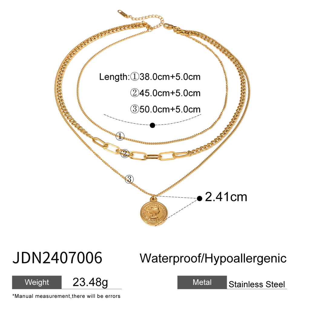 Kika Stainless Steel Golden Puppy Pendant Necklace Waterproof