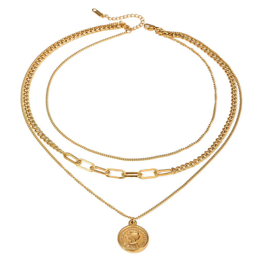 Kika Stainless Steel Golden Puppy Pendant Necklace