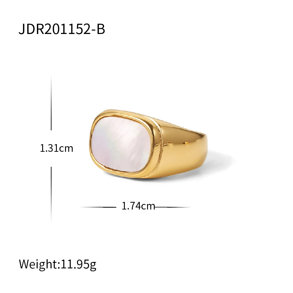 Kika Inlaid Shell Ring