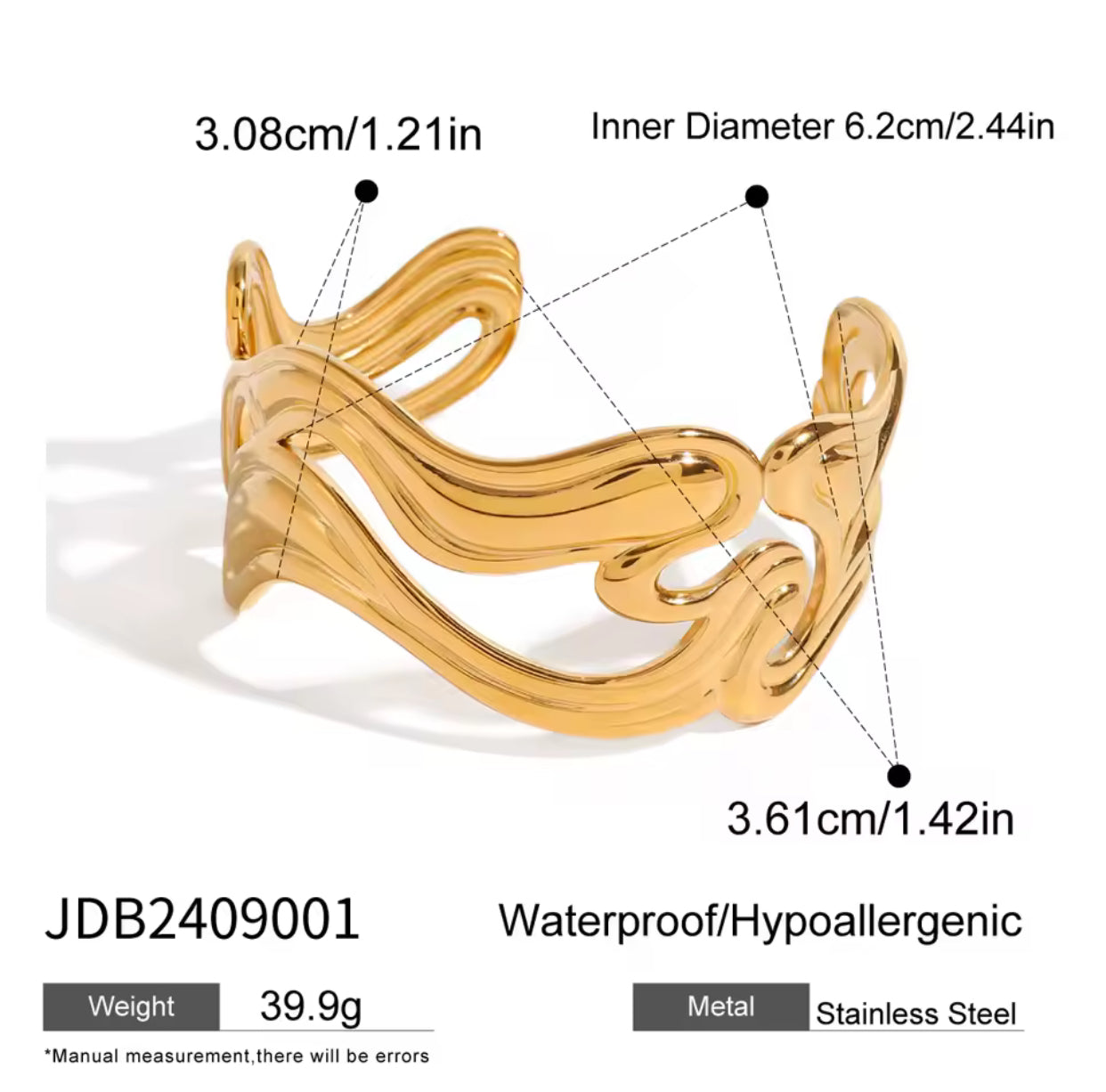 Kika Fashion Wide Face Bracelet